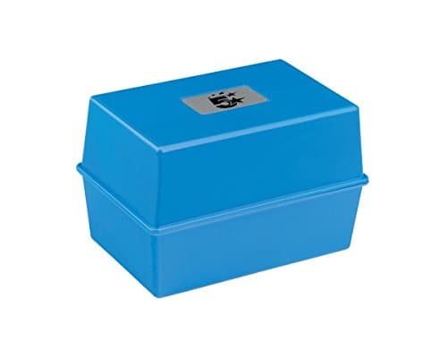 Image of 5 Star Office Card Index Box Capacity 250 Cards 5x3in 127x76mm Blue