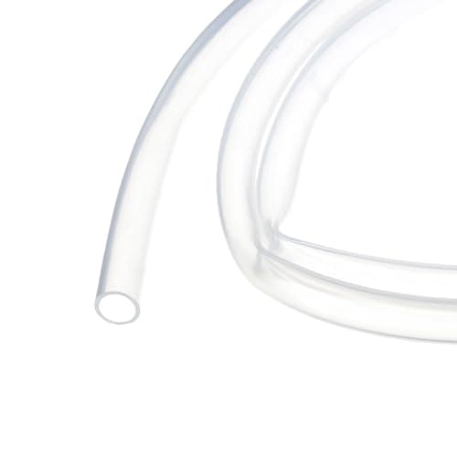 Image of Rebower 1m(3ft) Silicone Tubing 8mm ID 10mm OD Clear Industrial Plastic Tubing Pure Silicone Hoses for Pump Siphoning Draining Irrigation Brewing, 5/16" x 3/8"