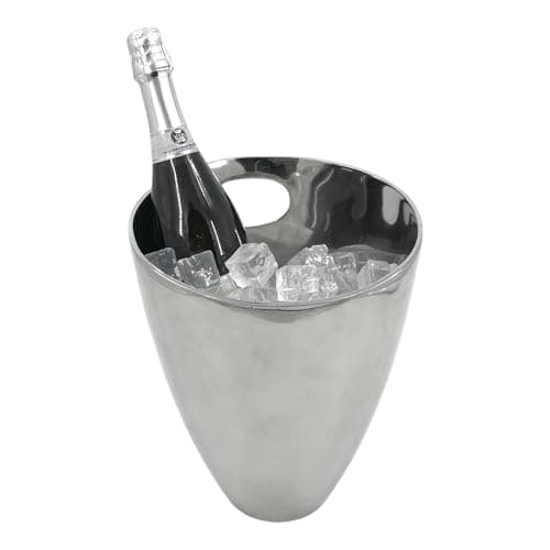 Image of Deluxe 5.5 Litre Shiny Tapered Large Champagne Prosecco Antique Vintage Royal Ice Bucket Cooler