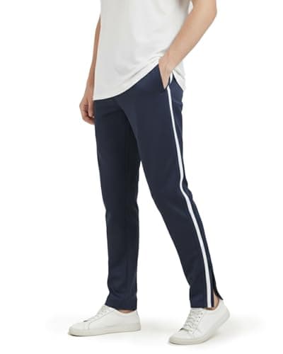 Image of Zylioo Tall MensTrack Bottom Extra Long Side Striped Design Sweatpants Open Cuffed for Weekends Work and School