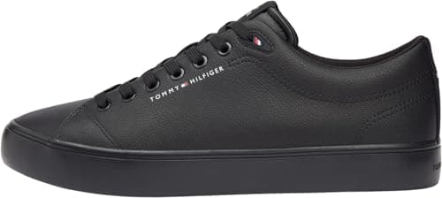 Image of Tommy Hilfiger Men TH HI Vulc CORE Low LTH II ESS FM0FM05511 Low Top, Black (Triple Black), 42