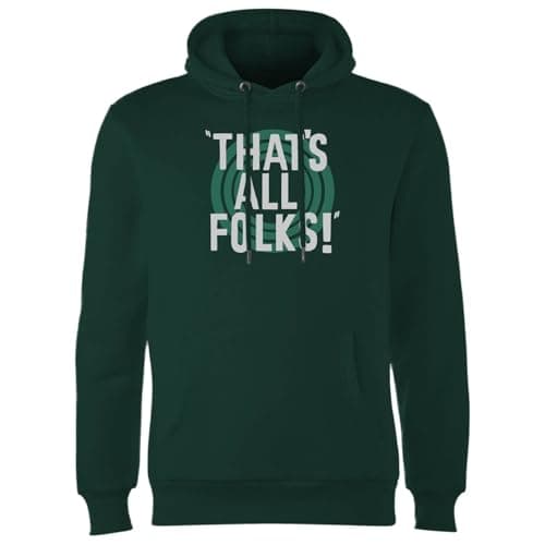 Image of Zavvi Looney Tunes That's All Folks Hoodie - Forest Green XXL