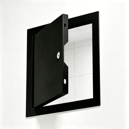Image of 15x15-20x20-20x25cm Galvanized Steel Access Door, Black Aluminum Access Panel Mounted Door for Drywall, Ceiling and Plumbing.(30x30cm)