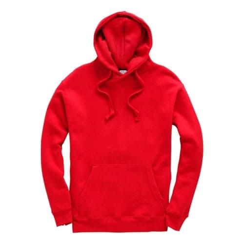 Image of Mellor Design Unisex Pullover Hoodie – Classic Fit Hooded Sweatshirt for Men & Women – Casual Plain Hooded Top, Red, XL