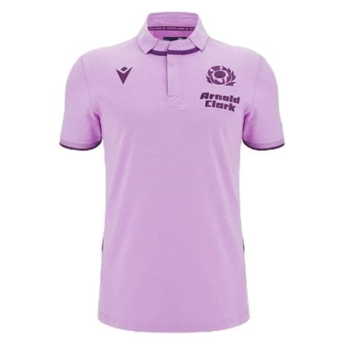 Image of Macron Mens Scotland Rugby World Cup Away Shirt 2025 Adults White M