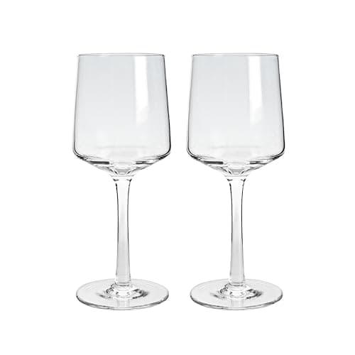Image of Denby - Natural Canvas Red Wine Glasses Set of 2 - 370ml - Hand Blown Hand Finished Long Stem Large Wine Glasses Contemporary - Dishwasher Safe