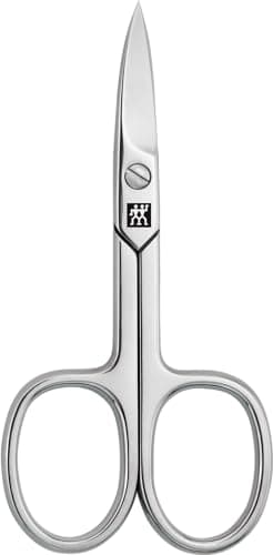 Image of ZWILLING Nail Scissors (slightly curved cutting edge, scissors for hands and feet, hypoallergenic), Polished, Silver, 90 mm