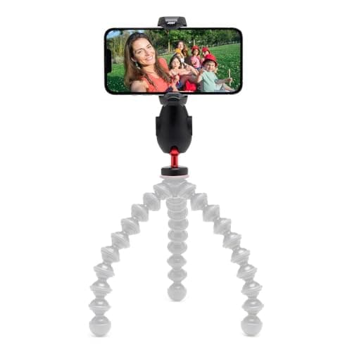 Image of JOBY GripTight PRO 3 Mount, Phone Clamp Compatible with iPhone and Android, Smartphone Clamp with 2 Cold Shoes, 360° Rotation, Black