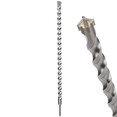 Image of MOXPIFY 28mm Masonry Drill Bit 600mm Long, Hammer SDS Drill Bit for Reinforced Concrete, Brick Walls, SDS Plus Shank (28mm x 600mm)