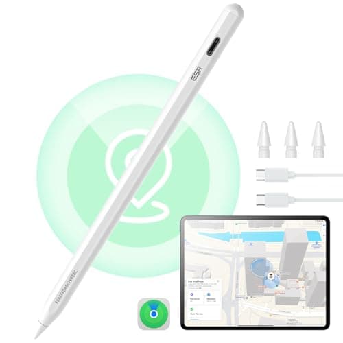 Image of ESR Geo Digital iPad Pencil Findmy Compatible with Apple iPad 2018-2026,with Easy Shortcuts for Apple iPad A16/10/9/8 & Air 13/11 & Pro 12.9/13/11 & Mini 7/6/5,White(No Wireless Charging)