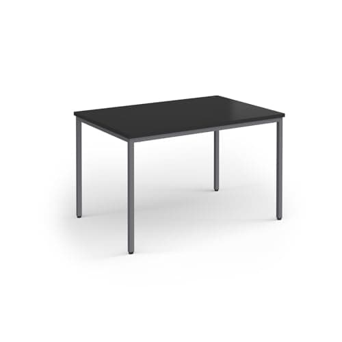 Image of Mr Office Flexi 25 rectangular table with graphite frame 800mm deep, 1200, Black