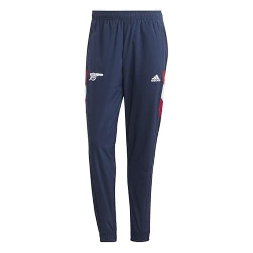 Image of Adidas Arsenal FC Tracksuit Trousers, Navy and Red, Canon Logo, Blue, XL