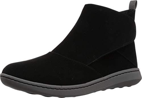 Image of CLARKS Women's Step Move Up Ankle Boot, Black Synthetic, 5.5
