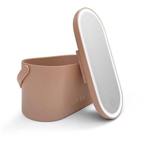 Image of Rio Lush Box Makeup Cosmetic Vanity Travel Case with Removeable LED Light Mirror. Pink