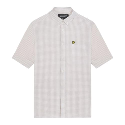Image of Lyle & Scott Short Sleeve Slim Fit Gingham Shirt L