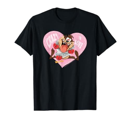 Image of Looney Tunes Taz Valentine's Day Crazy In Love T-Shirt