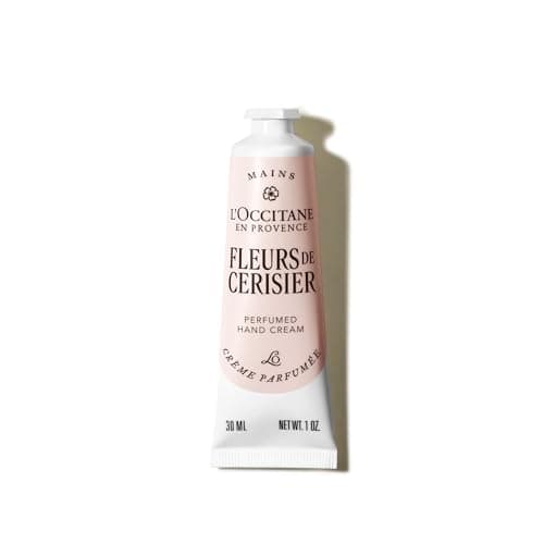Image of L'OCCITANE - Fleurs de Cerisier (Cherry Blossom) Hand Cream - 30 ml - Light texture and delicate fragrance - Made in France