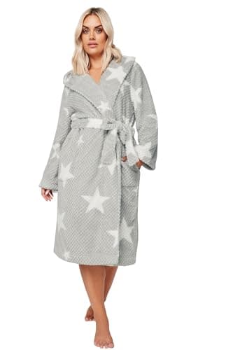Image of Yours Curve Star Honeycomb Dressing Gown - Women's - Plus Size Curve