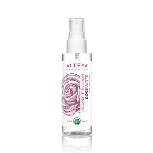 Image of Alteya Organic Rose Water 100ml Spray - Pure Organic Rosa Damascena (Damask Rose) Hydrolat - No additives - USDA Certified Organic - Face Toner, Revitalizing Body, Condition Hair & Scalp