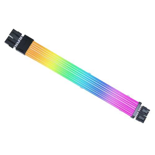 Image of Lian Li Strimer Wireless GPU 2x6+2-Pin RGB Extension Cable – 116 Addressable LEDs, 2.4 GHz Wireless Connection, L-Connect 3 Compatible, Premium Sleeving (Wireless Controller Not Included)