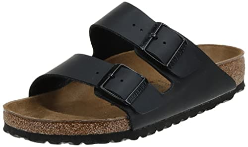 Image of Birkenstock Arizona Black Shearling Suede Unisex Sandals 37 (US Women's 6-6.5)