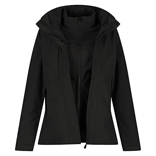 Image of Regatta Women's Ladies Kingsley 3 In1 Jacket Jacket, Black (Black), 12 (Manufacturer Size:12)