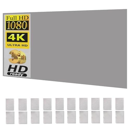 Image of 92 Inch 16:9 Portable Projector Screen High Bright Reflective Fabric Anti Light 4K Projection Curtain Home for Home School Cinema Theater Outdoor Indoor(Stick)