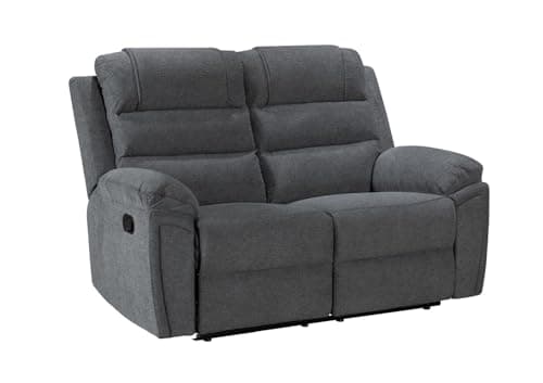 Image of Venice Fabric Recliner 3+2 Seater Sofa Set Grey - 3 and 2 Seater Manual Recliner Sofa - (2 Seater, Grey)