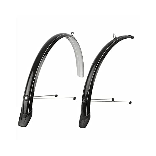Image of Polisport 8628100001 - Towny - Mudguard Set for 26” Wheels, 51mm Section, Optimal Coverage with Nose and Rear Spoiler, Black