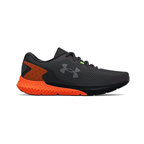 Image of Under Armour Mens 2022 Charged Rogue 3 Shoes - Jet Grey/Blaze Orange - UK 10