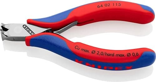 Image of KNIPEX Electronics End Cutting Nipper with Multi-Component Handles 115 mm, 64 02 115