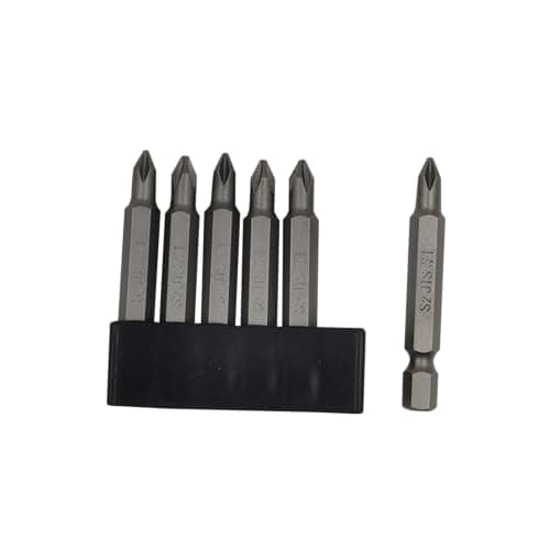 Image of 6Pcs 50mm JIS Screwdriver Bit Set with Magnetic Tip,1/4 Hex Shank, S2 Alloy Steel & 6-Hole Storage Strip-Perfect for Japanese Motorcycles, Cars,Bicycle & Equipment (#1x6)