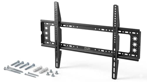 Image of EXQUIZIT HOME Fixed TV Wall Mount Bracket for 40-80 Inch TVs, Heavy Duty Iron TV Mount, Slim Flat Wall Bracket, 50kg Load Capacity, VESA 600x500mm Compatible – Model NE5227