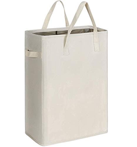 Image of Chrislley Slim Laundry Basket Small Foldable Laundry Hamper Collapsible Washing basket Sturdy Laundry Bin with Handle