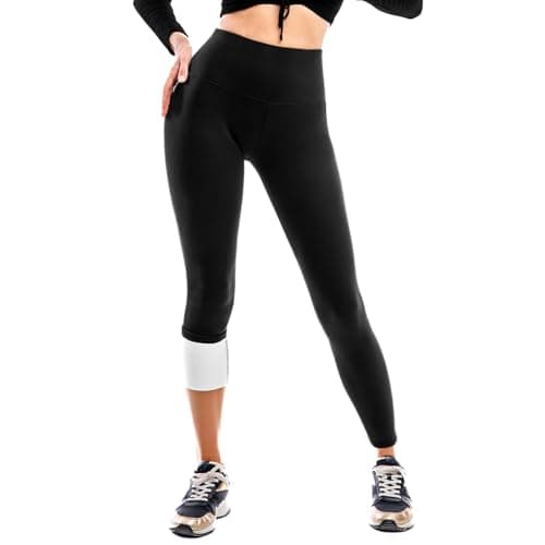 Image of SINOPHANT Fleece Lined Leggings for Women, High Waisted Thermal Winter Thick Warm Ladies Leggings, Black, M