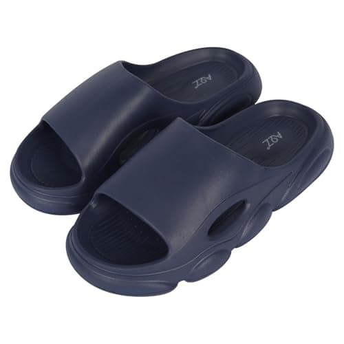 Image of A2Z Mens Sliders EVA Foam Cushioned Slip On Sandals Lightweight - Slider MEN 1303 Navy 10 UK