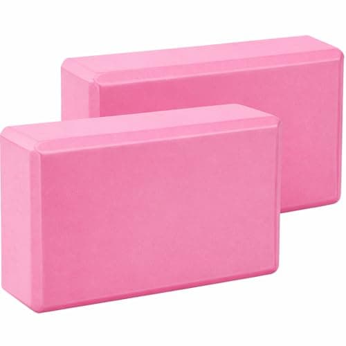 Image of 2Pcs Yoga Blocks – Anti-Slip Foam Gym Bricks for Pilates, Stretching & Fitness | Lightweight, Durable & Travel-Friendly Yoga Accessories for Exercise & Practice (Pair of Pink, 23 x 15 x 7.5 cm)
