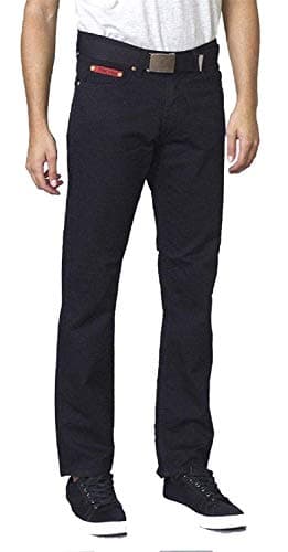 Image of Duke London Mens Bedford Cord Enzyme Washed Jeans in Black (Mario) in 32W x 34L