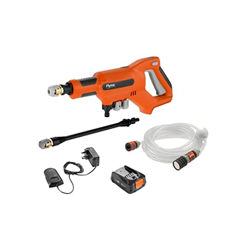 Image of Flymo EasiClean Li Portable Pressure Cleaner - 18V Battery with Charger, 200l/h Flow Rate, 6m Hose Length, 3 Nozzle Attachments