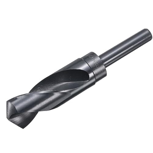Image of sourcing map 27.5mm Drill Bit 1/2" Reduced Shank 4341 High-Speed Twist HSS Nitriding Black 135° for Light-duty Soft Metal Aluminum Alloy Wood Plastic