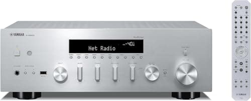 Image of Yamaha R-N600A Hi-Fi Network Receiver with MusicCast and Wireless Streaming, Silver, Hi-Res Audio, SABRE DAC, Pure Audio Fidelity