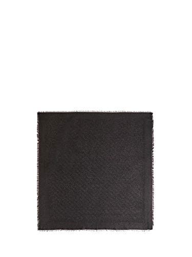 Image of GUESS AW8290VIS03 Women's Vintage Fringed Hem Kefiah Scarfs (Black, One Size)