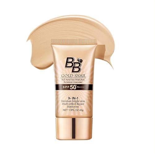 Image of BB Cream Light, Gold Snail Sunscreen, Tinted Moisturiser Face Women, Hydrating BB Cream Matte Foundation, Foundation for Mature Skin, Skin Tint Makeup for Women (Ivory Color)