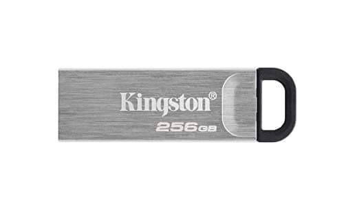 Image of Kingston DataTraveler Kyson USB 3.2 Gen 1 Flash Drive 256GB - Stylish Capless Metal Case