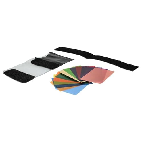 Image of vhbw 12x Colour Gel Filters compatible with Canon Speedlite 420EX, 380EX Flash, Camera - Colour Gel Flash Filter Set incl. Fastener, plastic