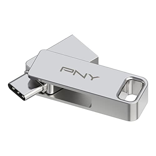 Image of PNY 256GB DUO LINK USB 3.2 Type-C Dual Flash Drive for Android Devices and Computers - External Mobile Storage for Photos, Videos, and More - 200MB/s