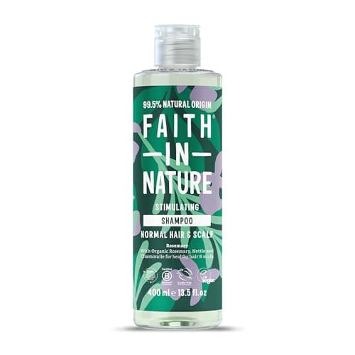 Image of Faith In Nature Natural Rosemary Shampoo, Stimulating for Normal Hair & Scalp, Vegan & Cruelty Free, No SLS, Silciones or Parabens, 400ml