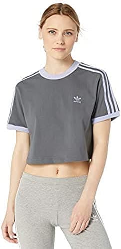 Image of adidas Originals Women's Cropped Tee - Grey - Medium