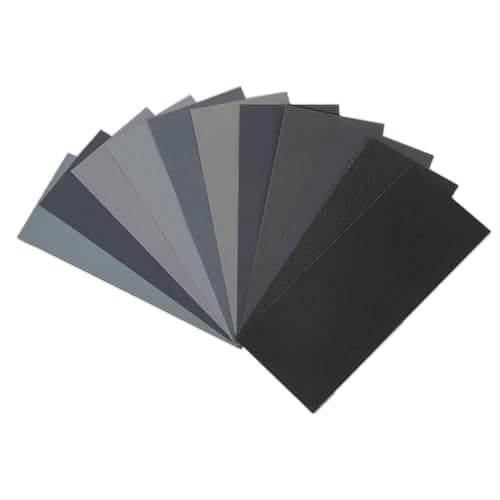 Image of 36 Pcs Sandpaper - 120 to 3000 Grits Sandpaper,Wet and Dry Assorted Sanding Sheets, Coarse to Fine Abrasive Paper for Polishing Cars Metal Wood Furniture Walls