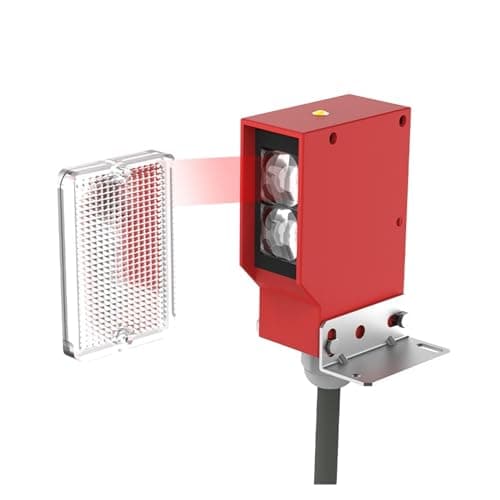 Image of photoelectric beam sensor Photoelectric Sensor Retro-reflective Square Photoell Switch IP67 Waterproof 24-220V AC DC Universal 10m Distance(Color:5wire AC DC 24-240V)
